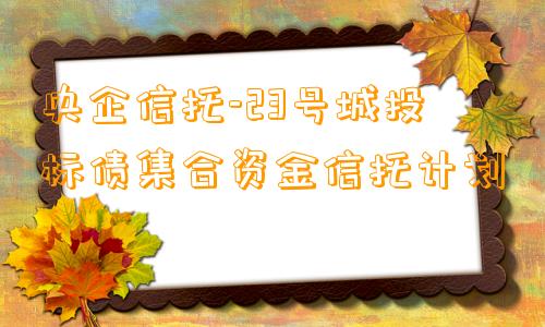 央企信托-23号城投标债集合资金信托计划