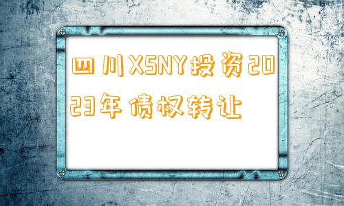 四川XSNY投资2023年债权转让