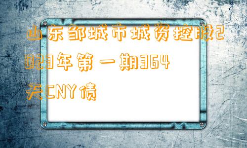 山东邹城市城资控股2023年第一期364天CNY债