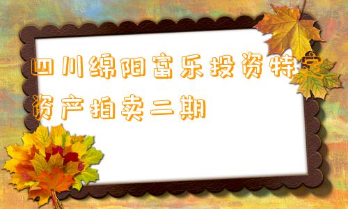 四川绵阳富乐投资特定资产拍卖二期