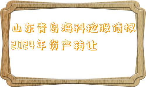 山东青岛海科控股债权2024年资产转让