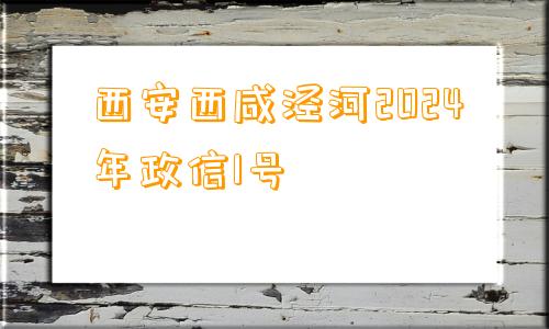 西安西咸泾河2024年政信1号