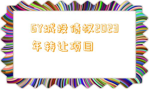 GY城投债权2023年转让项目