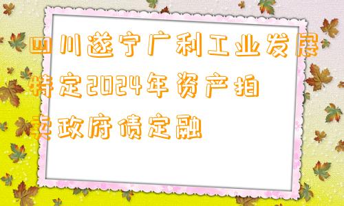 四川遂宁广利工业发展特定2024年资产拍卖政府债定融