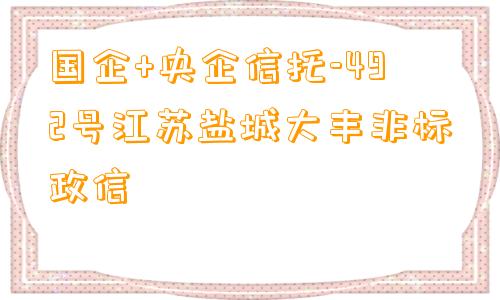 国企+央企信托-492号江苏盐城大丰非标政信