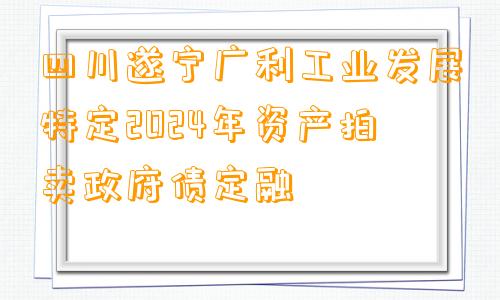 四川遂宁广利工业发展特定2024年资产拍卖政府债定融
