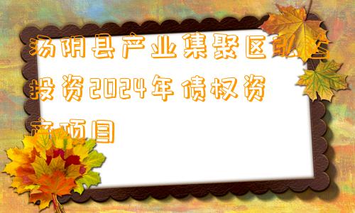 汤阴县产业集聚区弘达投资2024年债权资产项目