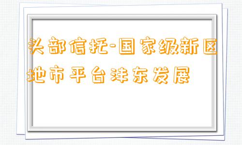 头部信托-国家级新区地市平台沣东发展