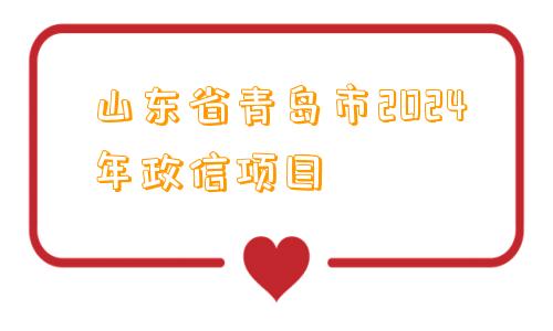 山东省青岛市2024年政信项目