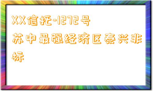 XX信托-1272号苏中最强经济区泰兴非标