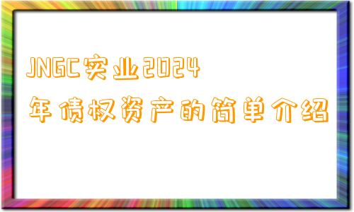 JNGC实业2024年债权资产的简单介绍