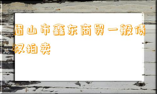 眉山市鑫东商贸一般债权拍卖