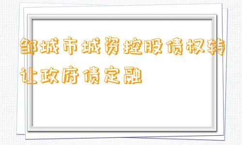 邹城市城资控股债权转让政府债定融