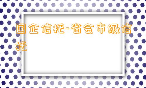 国企信托-省会市级信托