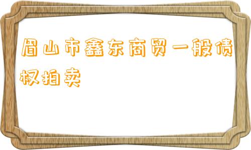 眉山市鑫东商贸一般债权拍卖