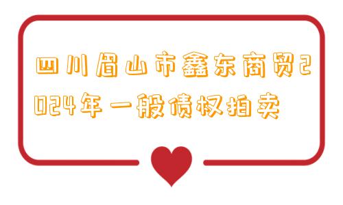 四川眉山市鑫东商贸2024年一般债权拍卖
