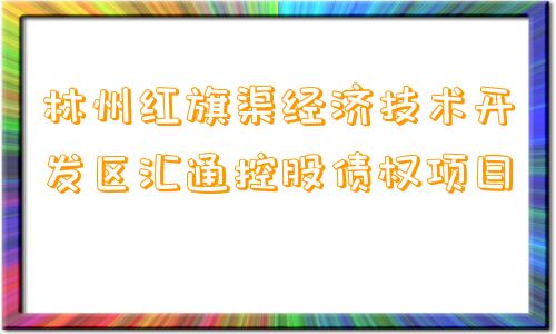 林州红旗渠经济技术开发区汇通控股债权项目