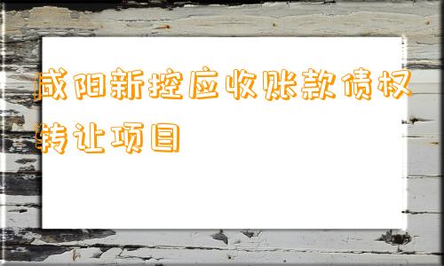 咸阳新控应收账款债权转让项目