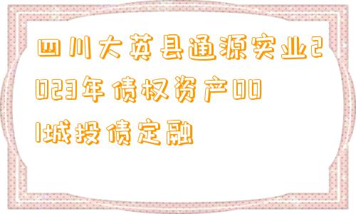 四川大英县通源实业2023年债权资产001城投债定融