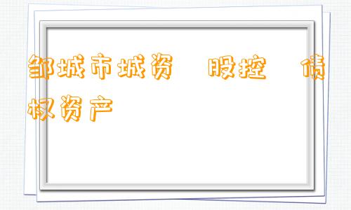 邹城市城资‮股控‬债权资产