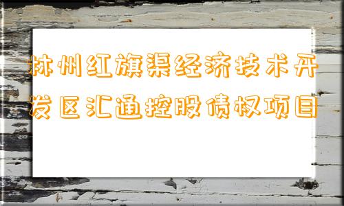 林州红旗渠经济技术开发区汇通控股债权项目