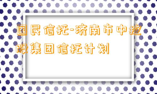 国民信托-济南市中控股集团信托计划