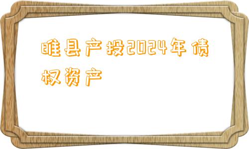 睢县产投2024年债权资产