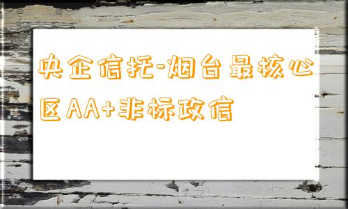 央企信托-烟台最核心区AA+非标政信