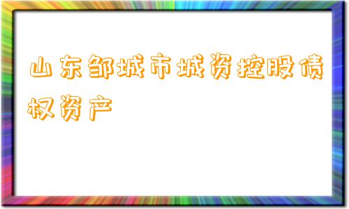 山东邹城市城资控股债权资产