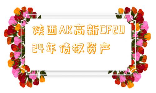 陕西AK高新CF2024年债权资产