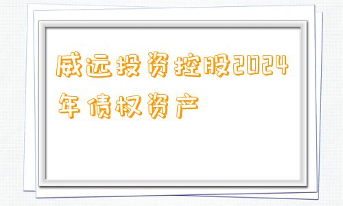 威远投资控股2024年债权资产