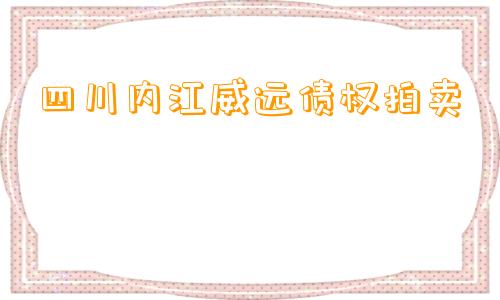 四川内江威远债权拍卖 