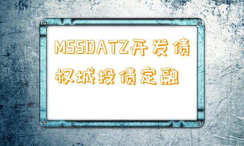 MSSDATZ开发债权城投债定融