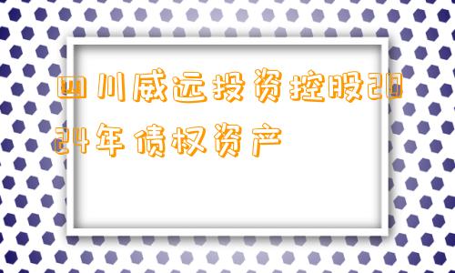 四川威远投资控股2024年债权资产