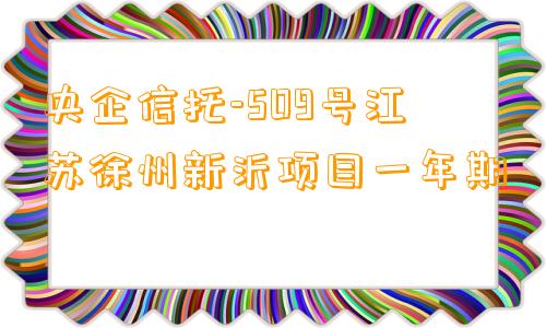 央企信托-509号江苏徐州新沂项目一年期