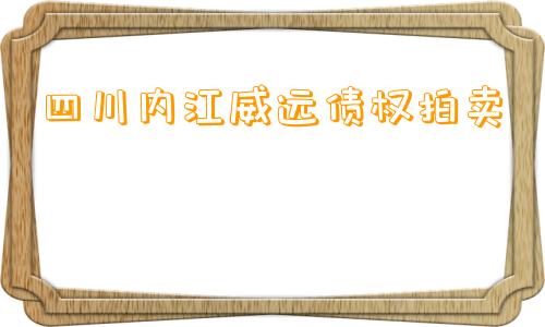 四川内江威远债权拍卖 