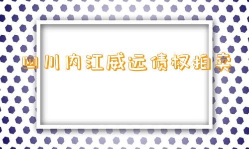 四川内江威远债权拍卖