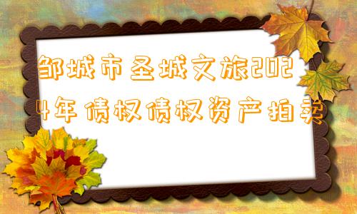 邹城市圣城文旅2024年债权债权资产拍卖