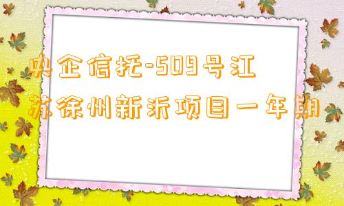 央企信托-509号江苏徐州新沂项目一年期