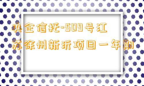 央企信托-509号江苏徐州新沂项目一年期