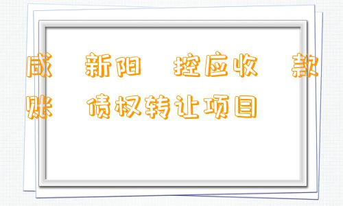 咸‮新阳‬控应收‮款账‬债权转让项目