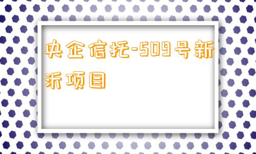 央企信托-509号新沂项目