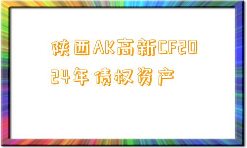 陕西AK高新CF2024年债权资产