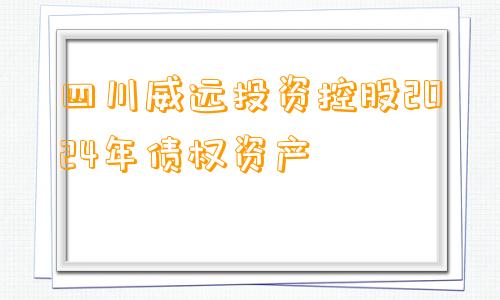 四川威远投资控股2024年债权资产