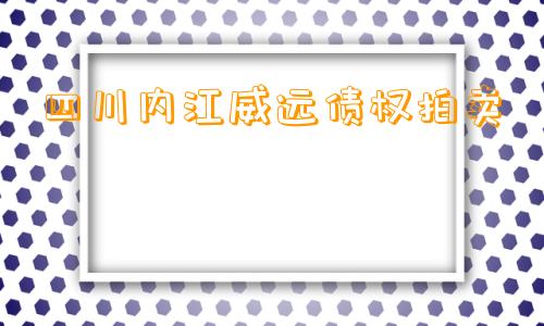 四川内江威远债权拍卖 