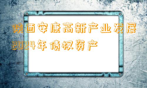 陕西安康高新产业发展2024年债权资产