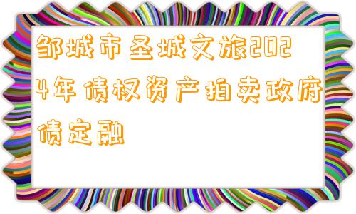 邹城市圣城文旅2024年债权资产拍卖政府债定融