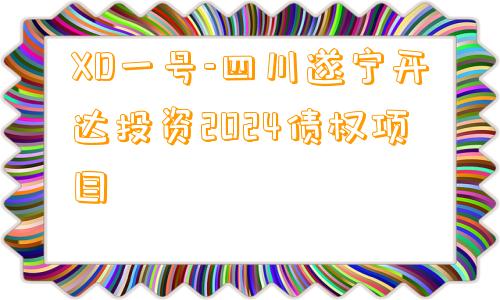 XD一号-四川遂宁开达投资2024债权项目