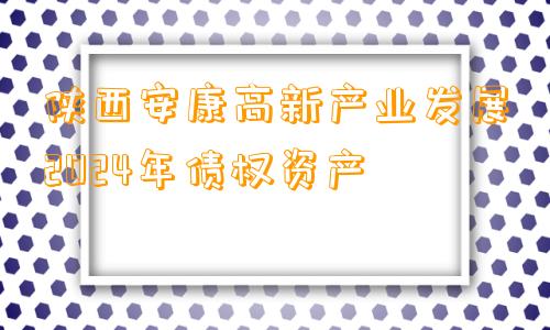 陕西安康高新产业发展2024年债权资产