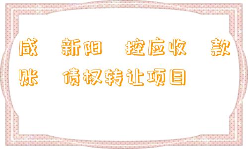 咸‮新阳‬控应收‮款账‬债权转让项目